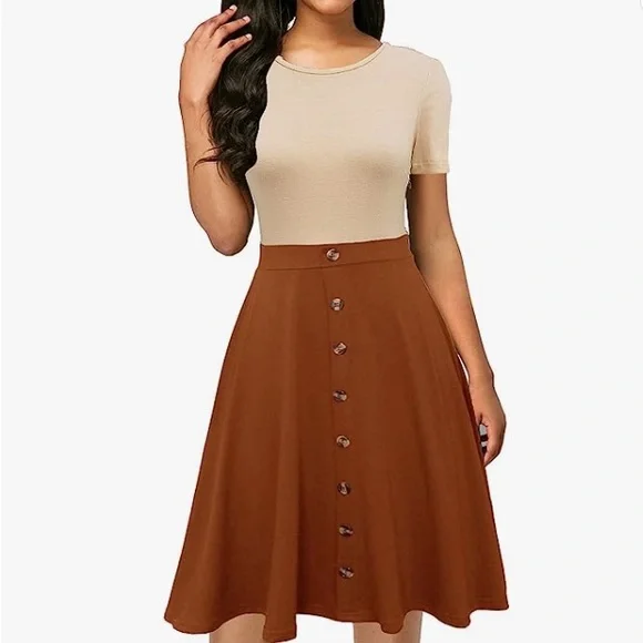 brown aline dress Mocha Brown Lace Balloon Sleeve Long Dress – Vintage Fairytale Style Brown / M main image 0